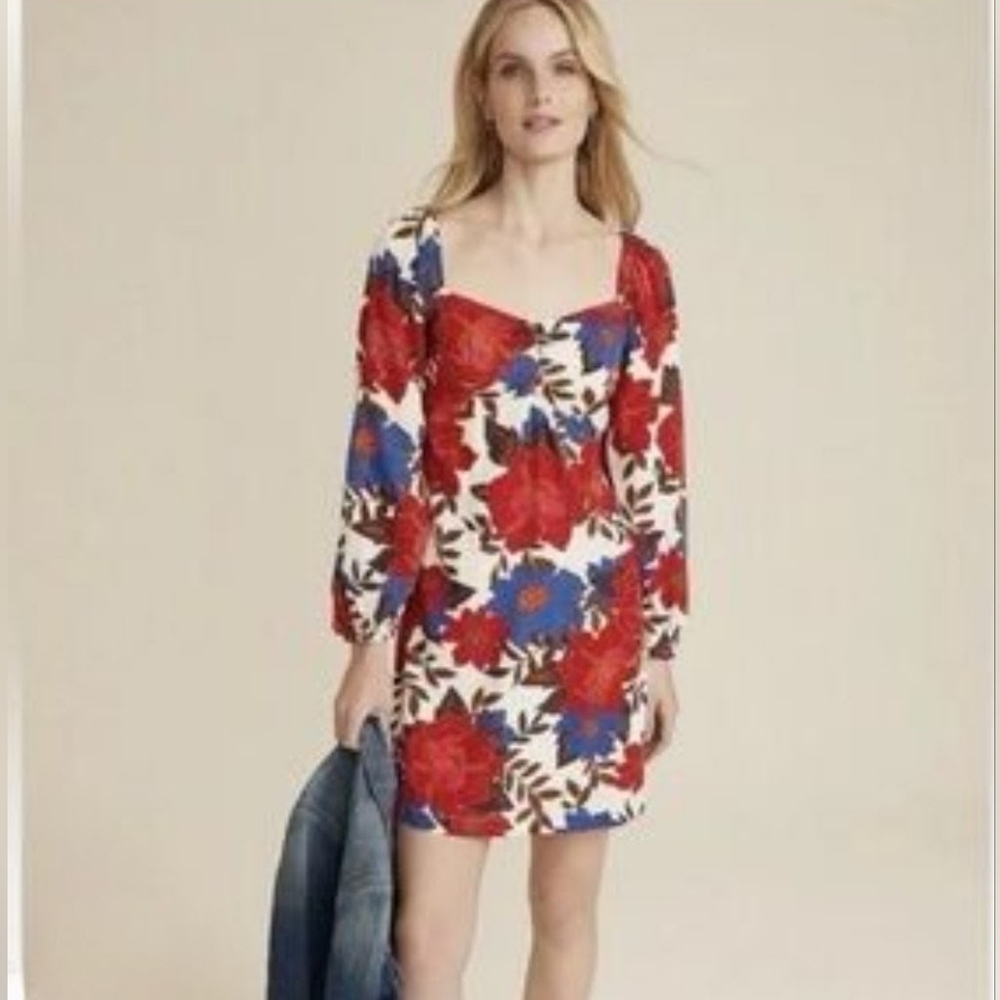 NWT Maurice's Floral Red and Blue Dress Size Medium
